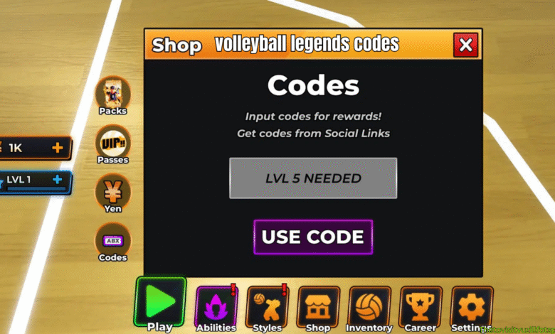 volleyball legends codes